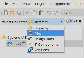 Ver arquivos no Project Navigator